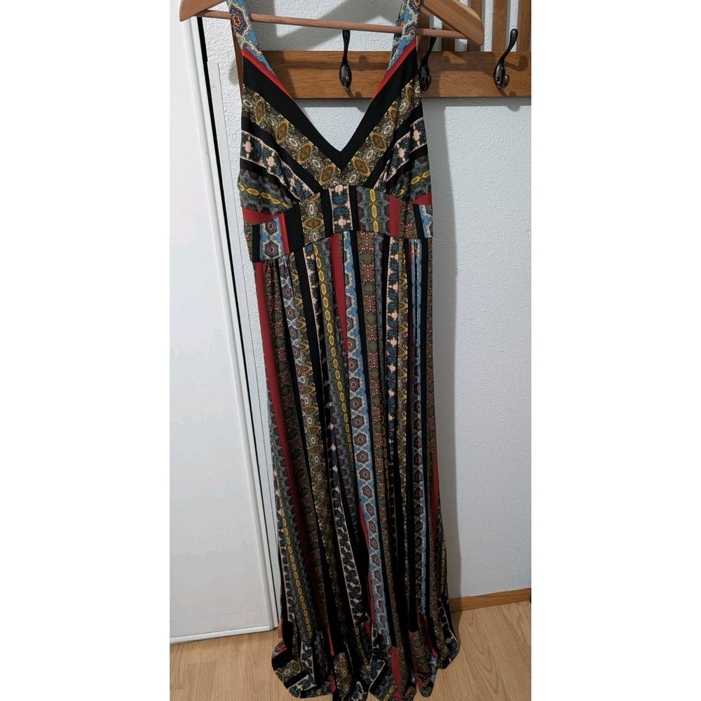 Tahari Women Petite Small Midi Multicolored Striped Ponte knit Sleeveless Dress